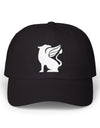 Stylish Black Dad Cap with Winged Lion Design, Gift for Fathers Day, Casual Cool Hat, Trendy Everyday Wear, Unique Dad Accessory