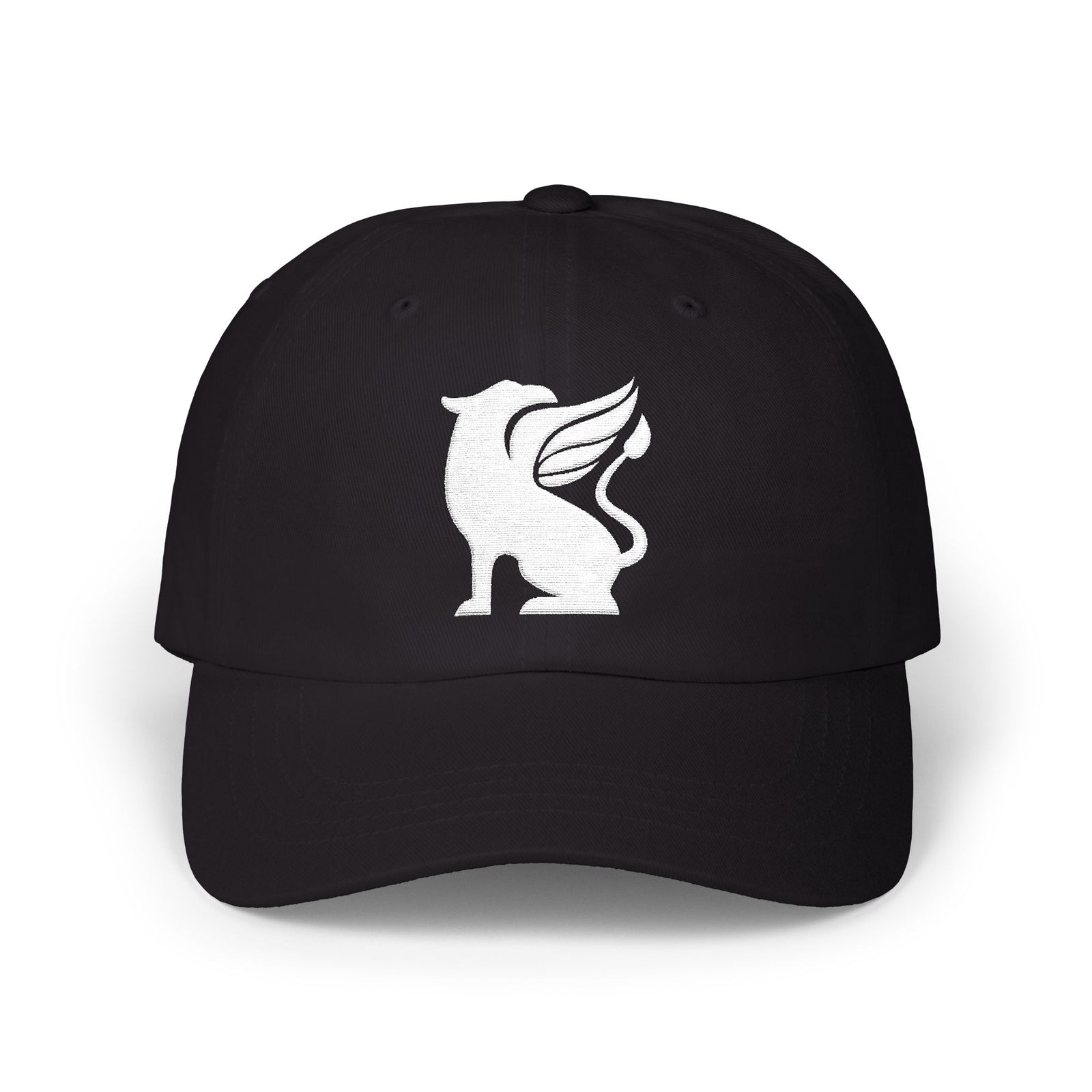 Stylish Black Dad Cap with Winged Lion Design, Gift for Fathers Day, Casual Cool Hat, Trendy Everyday Wear, Unique Dad Accessory
